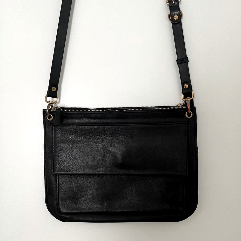 MARNI Black Leather Crossbody Bag